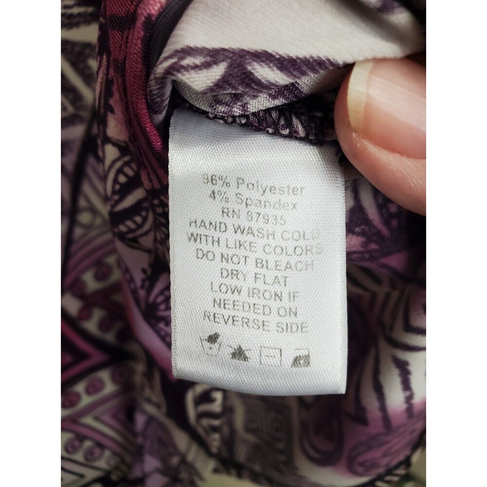 Susan Graver Liquidknit Mixed Pattern Split Neck … - image 5